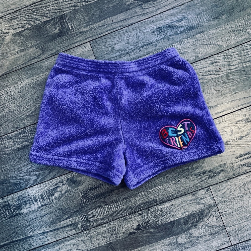 Purple Fuzzy Shorts